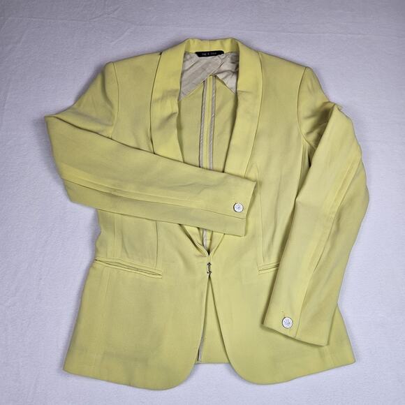 Rag & Bone Tuxedo Blazer Jacket Womens 2 XS Crepe Yellow Formal Career Coastal - Picture 10 of 16